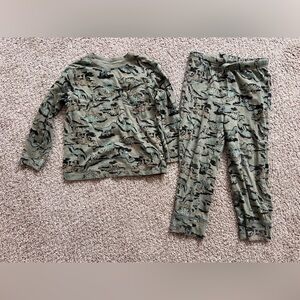 Gap boys green dinosaur matching outfit set 4T